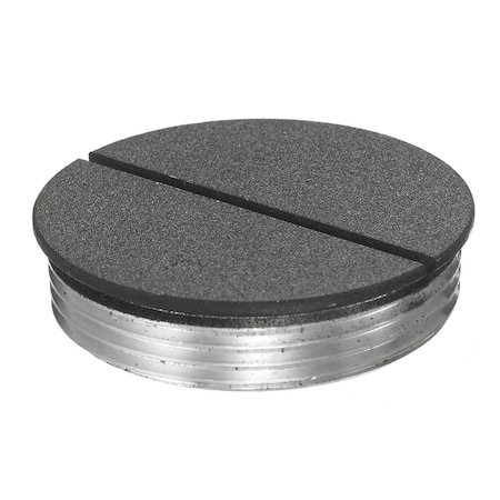 Hubbell Wiring Device-Kellems Flush Threaded Plug, 1-1/2", Black Finsih S1FP15BL